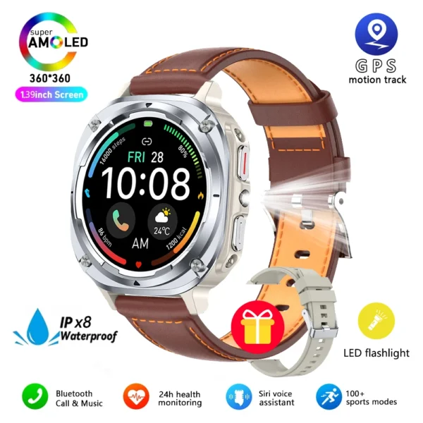New Watch 7 Ultra Smart Watch Heart Rate Blood Oxygen Monitoring GPS bloodVoice Call IPX8 Built In Mini Games Smartwatch 2025