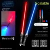 Retractable Lightsaber Finger Rotating Laser Sword Flash Luminous Soundfont Force FX FOC Blaster Cosplay Battle Toy For Kid Gift