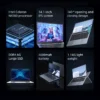 BYONE 14.1 Inch Laptop Intel N4000 8GB RAM 256GB 512GB SSD Windows 11 Notebook 1366*768 HD LCD Wifi HDMI USB laptop PC