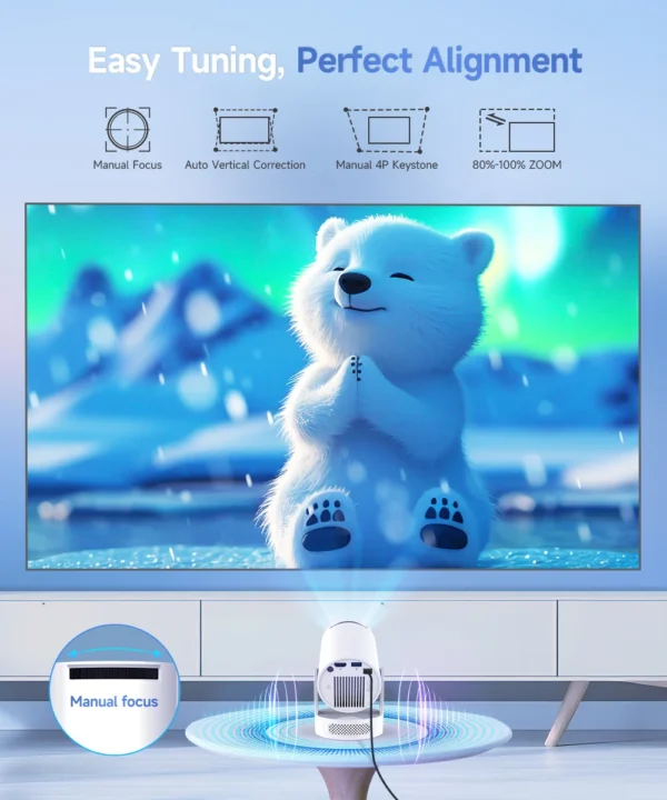 S912559e6042248a28930e0a079a383f0V.webp Magcubic HY300 Pro+ 4K Android 11 Portable Projector 8000 Lumens WiFi 6 BT5.4 Outdoor Theater 5W HiFi Speaker 720P HD Supported