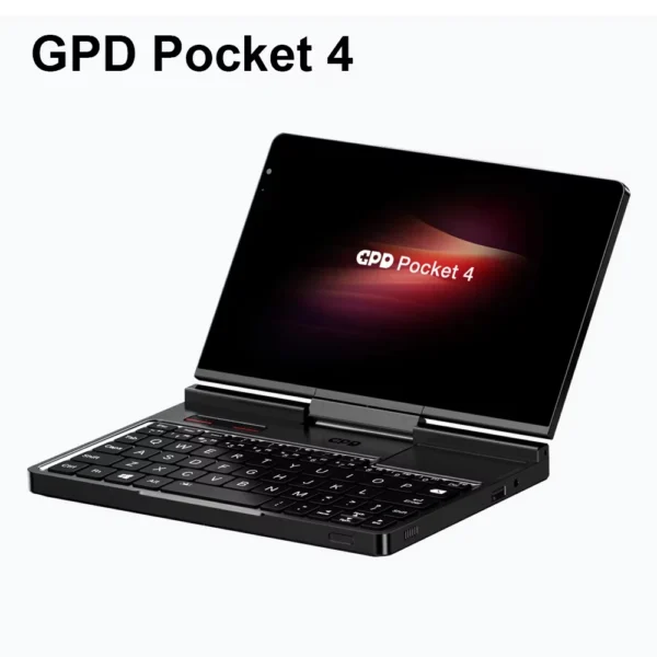 GPD Pocket 4 Mini Laptop 8.8-inch AMD AI 9 HX 370 64GB RAM Portable Mini PC 2TB NVMe flipped 180° business Laptop Computer