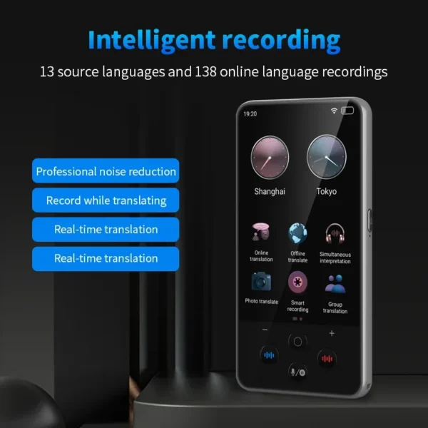 Large Screen Smart Translation Machine 138 language Recording 19 Offline Real-time ChatGPT AI Voice Photo Translation