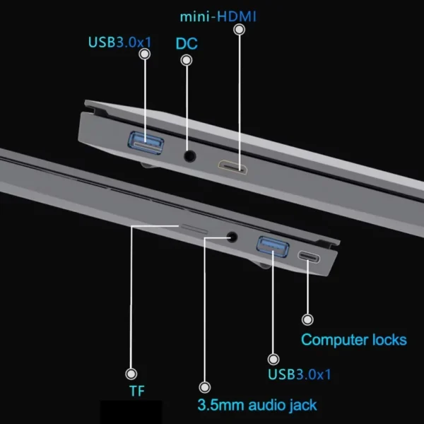 Xiaman 15.6" Potrable Laptop Computer Intel Core i7 6500U Windows 11 Pro Gaming Laptop 16GB DDR4 512GB 1TB SSD Notebook PC Gamer