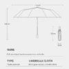 Xiaomi Automatic Umbrella 24 Bone Solid Color Light Collapsible Large Format Outdoor Waterproof Sunshade Uv Protection Umbrella