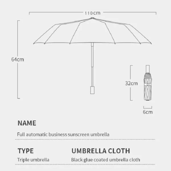 Xiaomi Automatic Umbrella 24 Bone Solid Color Light Collapsible Large Format Outdoor Waterproof Sunshade Uv Protection Umbrella