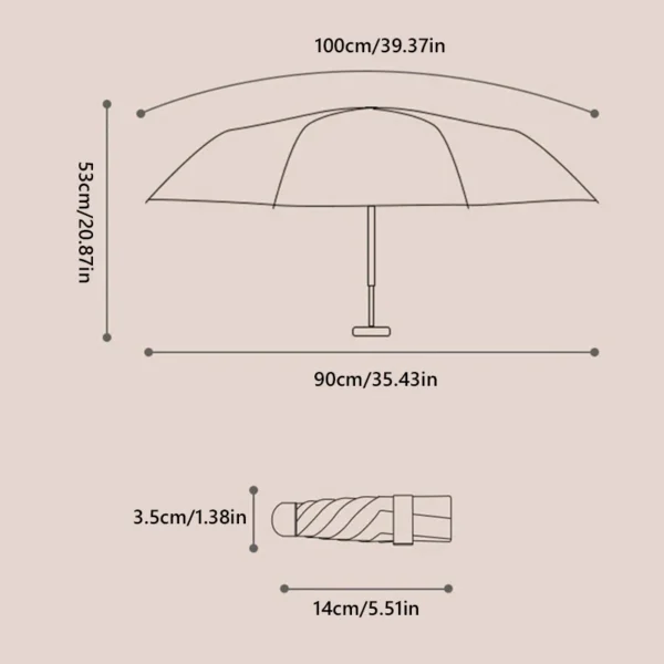 Xiaomi Ultra Compact Mini Umbrella With Black Coating Portable Pocket Sun Rain Dual Use Lightweight Travel Umbrella For WomenMen