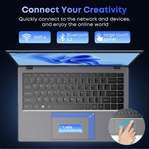 CHUWI GemiBook XPro Laptop 8GB LPDDR5 256GB SSD Intel N100/N150 UHD Graphics 12th Gen 14.1'' FHD 1920*1080 Windows 11 Laptops