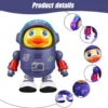 Baby Duck Toy Musical Interactive Toy Space Elements for Infants Babies Kids Gifts Electric with Lights and Sounds Dancing Robo