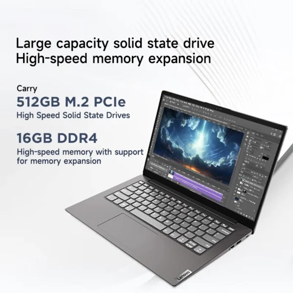 Lenovo Laptop Lenovo V14 14″ Screen Intel N4500/I3-1115G4/I5-13420H 8G/16G DDR4 RAM 256GB/512GB/1TB SSD Notabook PC