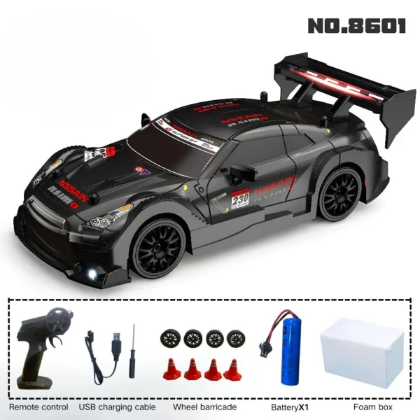 New 1:24 RC drift vehicle, Mustang 4WD cars, racing car with remote control, gift, competition racing car, children's toy
