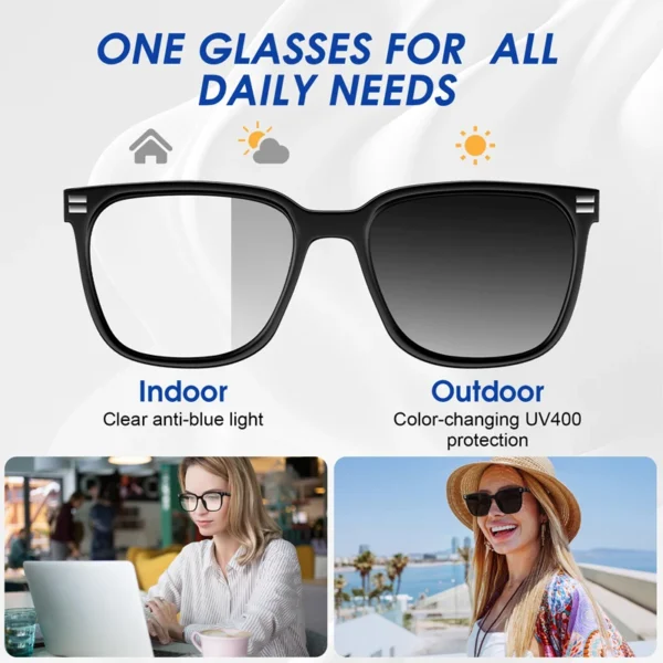 S97c7f3bc23ef461abcef7f35d879d342g.webp XIAOMI Anti Blue Light Smart Glasses UV Protection Photochromic Sunglasses Hands-Free Calls Audio Voice Assistant for Men Women