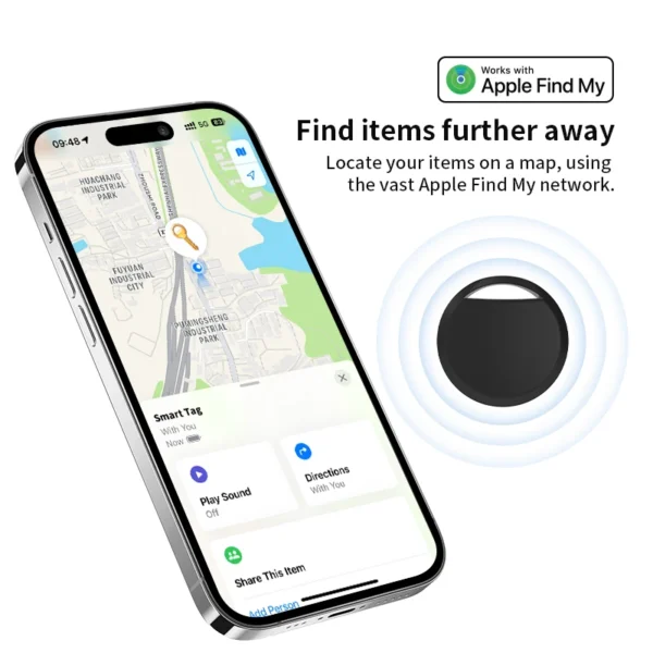 Mini GPS Tracker Works With Apple Find My APP MFI Smart Tag Key Finder Anti Lose Global Locator For Wallet Car Luggage Pet Tag