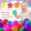 Soft Plastic Balls for Kids Pool Tent Pit Balls Toys BPA Free Various Colorful Ocean Ball Baby Play Children Playground Toy Ball