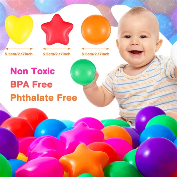 Soft Plastic Balls for Kids Pool Tent Pit Balls Toys BPA Free Various Colorful Ocean Ball Baby Play Children Playground Toy Ball