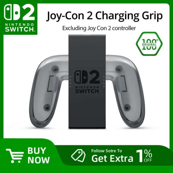 S9c6f32944c534e31b5eef67e7ef026eal.webp Original Nintendo Switch2 Controller Charging Handle Joy-Con™ 2 Charging Grip Joycon for NS2 Switch Controller Accessories