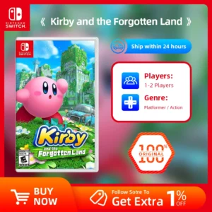 Nintendo Switch Game Deals Platformer Kirby and the Forgotten Land Support 13 Languages TV Tabletop Handheld