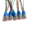 5 pcs Metal Push Button Switch 12v 16mm 19mm 22mm Ring Lamp Power Symbol Waterproof LED Light Self lock reset with connector 220