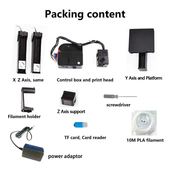 S9f94255ee76b4f368a661412314d31f8y.webp EasyThreed 3D Printer Entry Level Compatible with PLA TPU 1.75mm Filament include Power Adaptor.