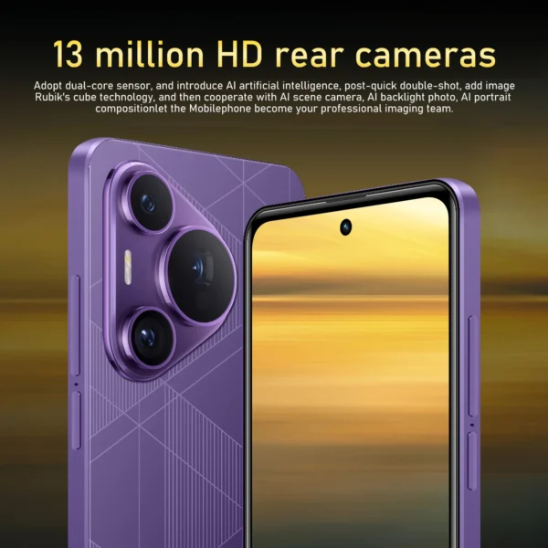 FUFFI-6.56 inch,Cell phone,4G Network,4GB RAM 32GB ROM,5+13MP Camera,Smartphone Android,Google play store,Dual SIM,Mobile phones