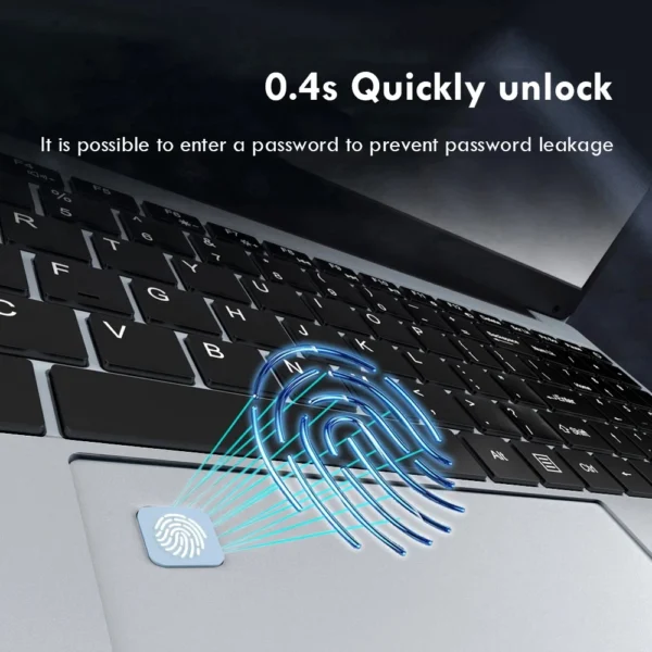 15.6 inch IPS Laptop Computer Intel Celeron N4000 Notebook PC Fingerprint Unlock Windows 11 Pro 16GB DDR4 1TB 2TB SSD Laptops