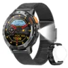 For Android ios New AMOLED Smart Watch Men with Flashlight Sports Waterproof Fitness Tracker Bluetooth Call Smartwatch Man+Box