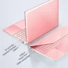 Windows 11 Pro 11th Gen Celeron N5095 Laptop Max 32GB RAM 2TB SSD Dual WiFi (2.4G/5.0G) Bluetooth, and A Chic Pink Keyboard