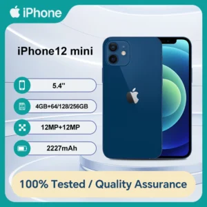 Sa7a89e4c1cb841438ad9d0b3d8c20292J.webp Unlocked Original Apple iPhone 12 Mini (64/128/256GB ROM, 4GB RAM) - A14 Bionic, 5.4'' Display, Dual 12MP 5G Used