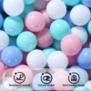 5.5cm 100pcs with Bag Crush Proof Eco-Friendly Ball Pit Balls Macca colors Pink blue green and White Round Shape