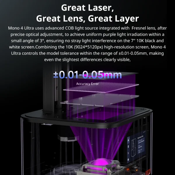 PRESALE ANYCUBIC Photon Mono 4 Ultra V2 3D Printer 10K 7'' high-definition screen UV Resin 3D Printing Size 236mmx231mmx430mm