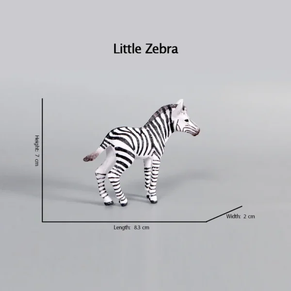 Zebra figure Baby zebra miniature Plastic Model Toy Horses Action Figure Jungle Animal Figurines Children Toys Games Kids Gifts