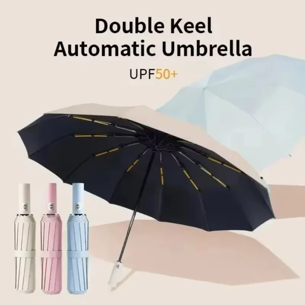 Xiaomi Automatic Umbrella 24 Bone Solid Color Light Collapsible Large Format Outdoor Waterproof Sunshade Uv Protection Umbrella