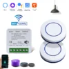 Tuya WiFi Smart Switch Smart Life APP Relay Receiver Alexa Google Home Voice Control 433Mhz Wireless Round Button Remote Control