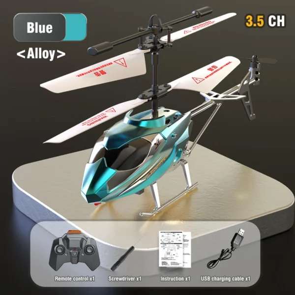 3.5CH RC Helicopter with Light - XK913 Fall Resistant Remote Control Aircraft - Flying Toy for Kids Boys Gifts