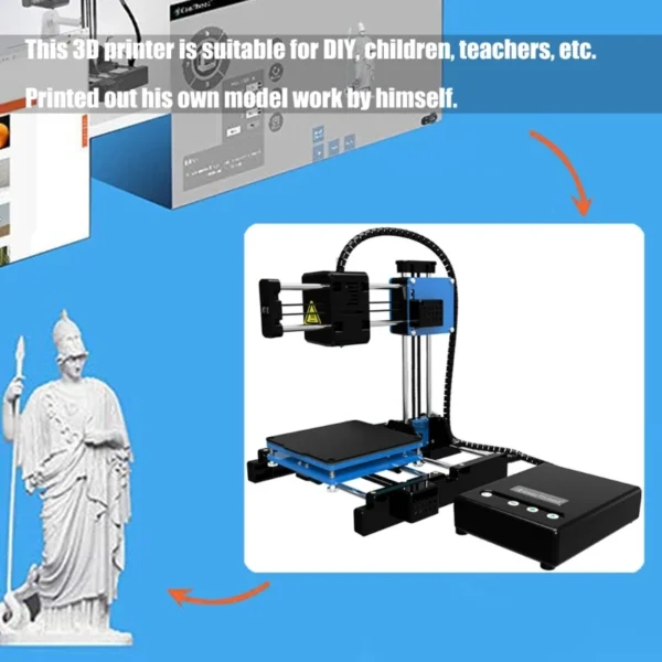 Sb02a779dd3e547a19dee23cd474a5a52D.webp Mini Desktop Small 3D Printer 10x10x10cm Single Key Printing with Memory Card