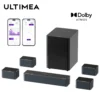ULTIMEA Poseidon D80 Boom 7.1ch 500W Dolby Atmos Soundbar, Wireless Subwoofer & 4 Surround Speakers, Home Theater TV,APP Control