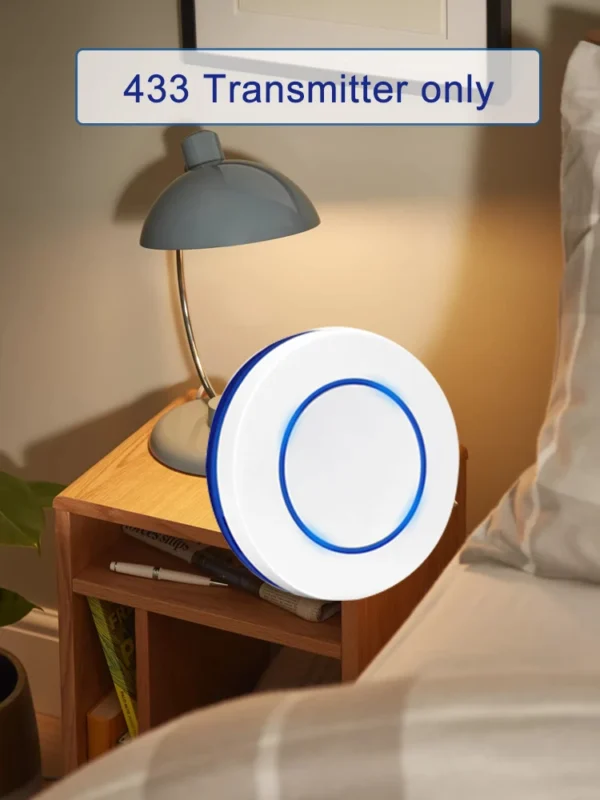 433MHz Wireless Remote Control Light Switch 10A 100-240V Relay Controller Mini Round Button Wall Panel Switch For Lighting Led