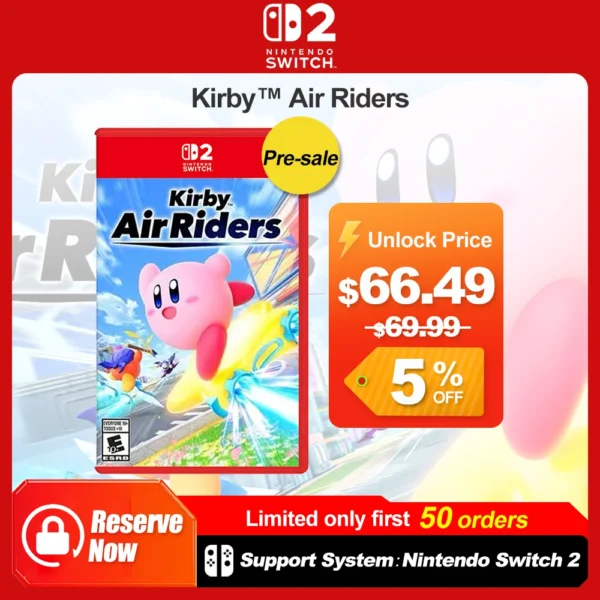 Nintendo Switch 2 Kirby Air Riders Juegos Games Deals 100% Original Physical Game Card Support 1-4 Players Action Game for NS2