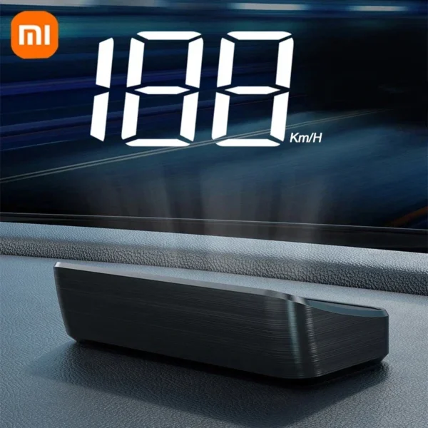 Xiaomi In-vehicle Speedometer HUD Head Up Speed Mete Display Digital GPS Compass Multifunctional Car Windshield Projector NEW