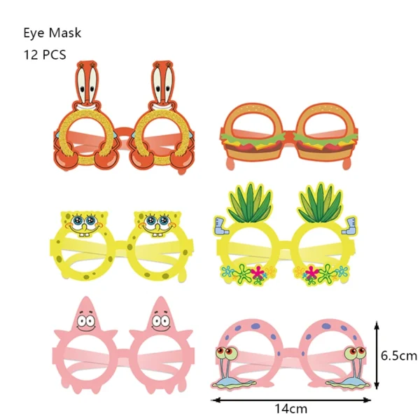 SpongeBob Birthday Party Decoration Aluminum Foil Balloon For Kid Event Supplies Disposable Tableware Banner Backdrop Gift