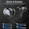 New Wireless Earbuds HiFi Stereo Headphones BT5.3 with ENC Noise Cancelling 48H LED Display Ear Buds IP7 Waterproof Earphones