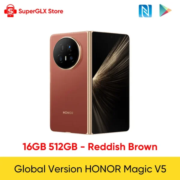 HONOR Magic V5 Global Version 5G Foldable Smartphone Snapdragon 8 Elite 7.95" LTPO OLED Display 5820mAh Battery 66W SuperCharge