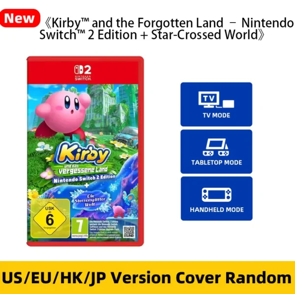 Nintendo Switch 2 Game -Kirby and the Forgotten Land + Star-Crossed Worldr-Crossed World + Star-Crossed World