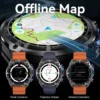 2025 New Military Smart Watch 860Mah Battery GPS Compass 10ATM Waterproof Tactics Sport 4GB Memory BT call Smart Watches For Men