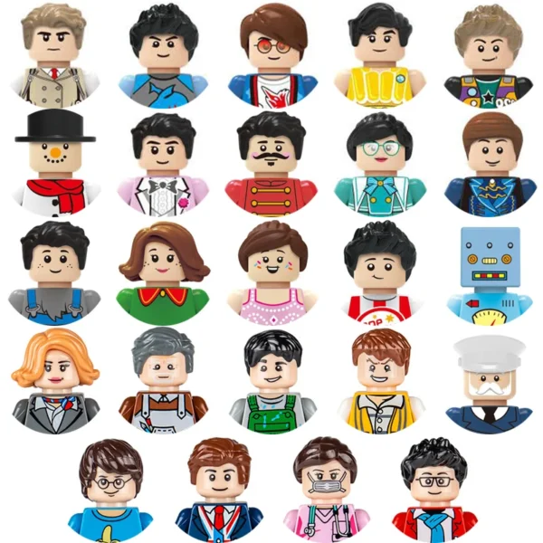 City Characters Building Blocks Mini Dolls Statues Police Firefighter Doctor Engineer Building Blocks Holiday gifts for kids