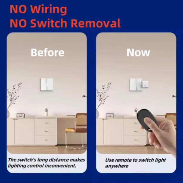 Wireless Control Light Switch Off Tool Automatic Button Pusher Intelligent USB Rechargeable Lazy Remote Control Switch