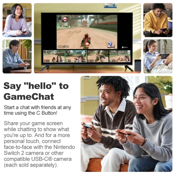 Nintendo Switcht 2 Consola de Video Juegos Games Console 256GB with 4K Resolution 7.9'1080p Vivid Screen HDR 120fps New GameChat