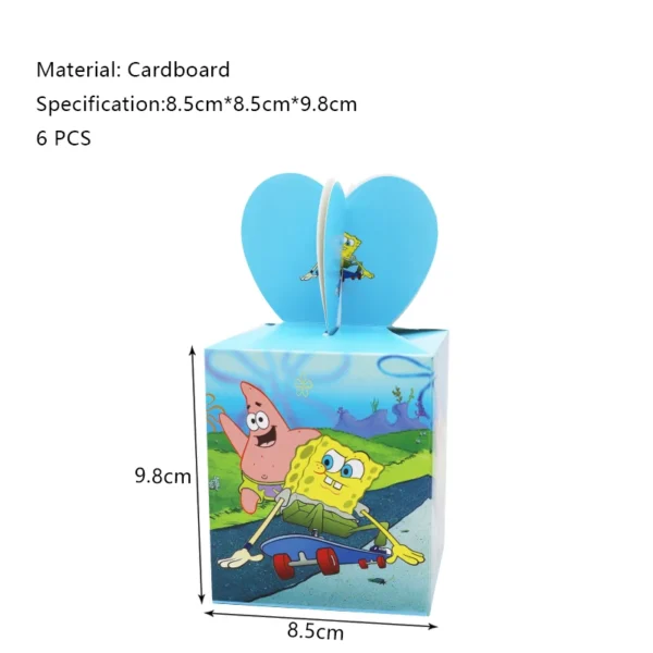 SpongeBob Birthday Party Decoration Aluminum Foil Balloon For Kid Event Supplies Disposable Tableware Banner Backdrop Gift