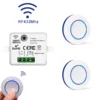 433MHz Wireless Remote Control Light Switch 10A 100-240V Relay Controller Mini Round Button Wall Panel Switch For Lighting Led