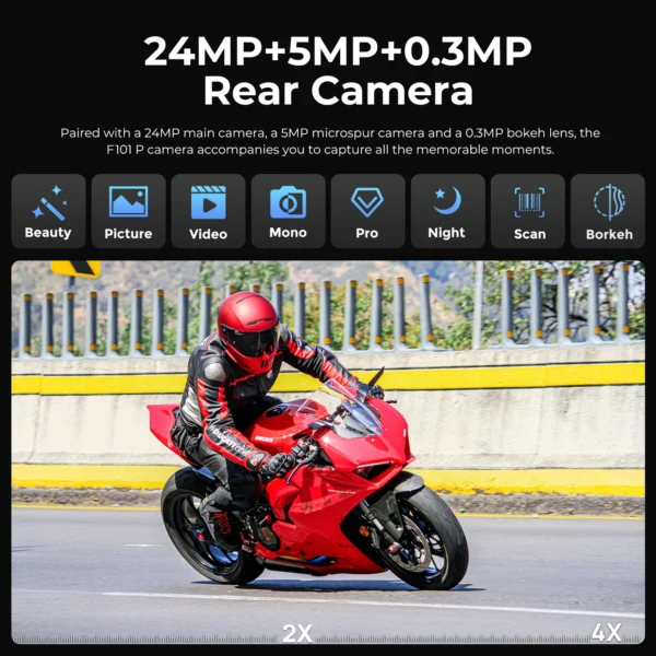 FOSSiBOT F101 P Octa Core Rugged 10600mAh 4GB 64GB Cellphone 24MP Camera 5.45" HD Screen IP68 Waterproof Mobile Phone Global