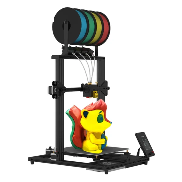 Z8PM4 PRO 3D Printer 300x300x400mm 4 in 1 Out Extruder Mix Color Printing High Accuracy 3D Printer with 4.3in TFT LCD